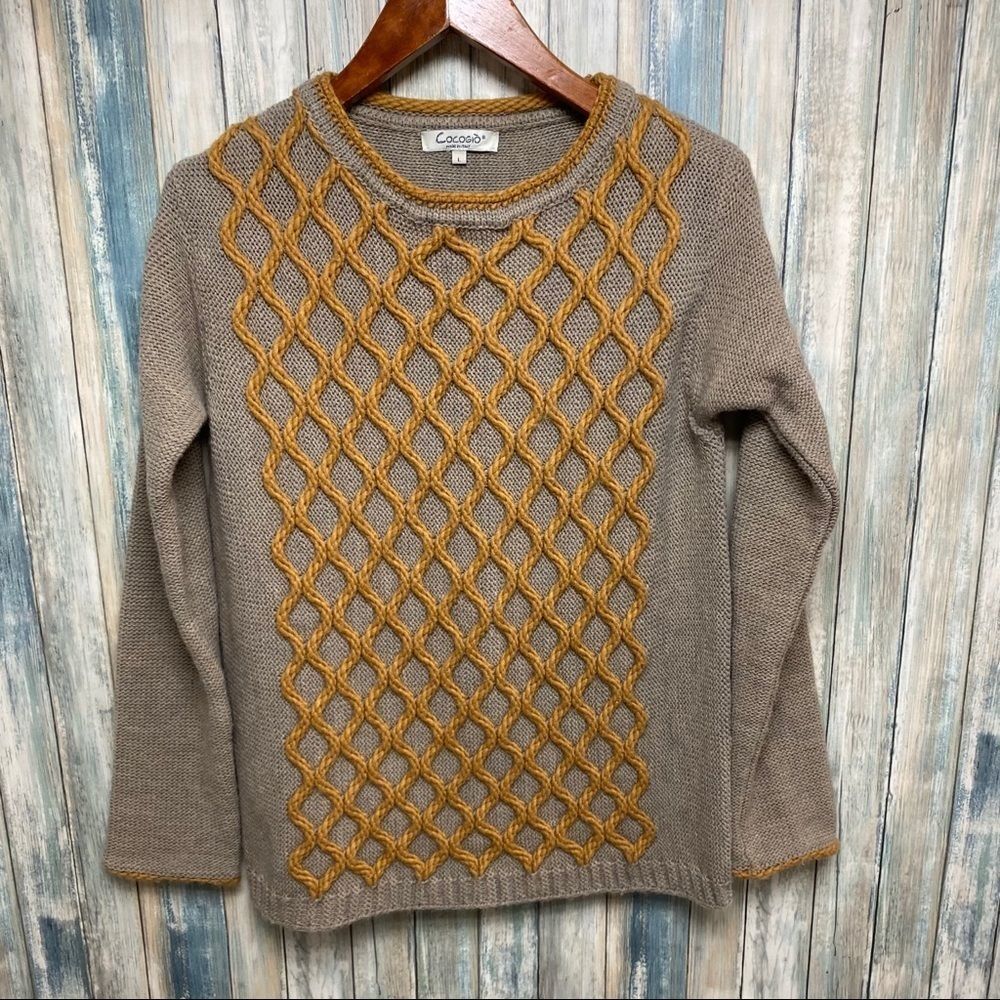 Cocogio Wool Sweater sz L Textured # W106